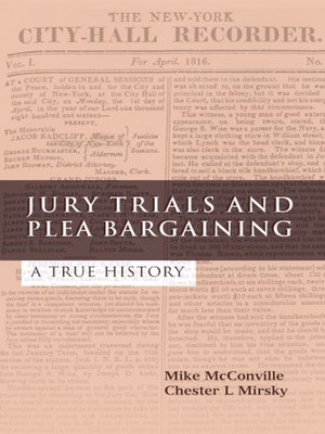 cover image of Jury Trials and Plea Bargaining